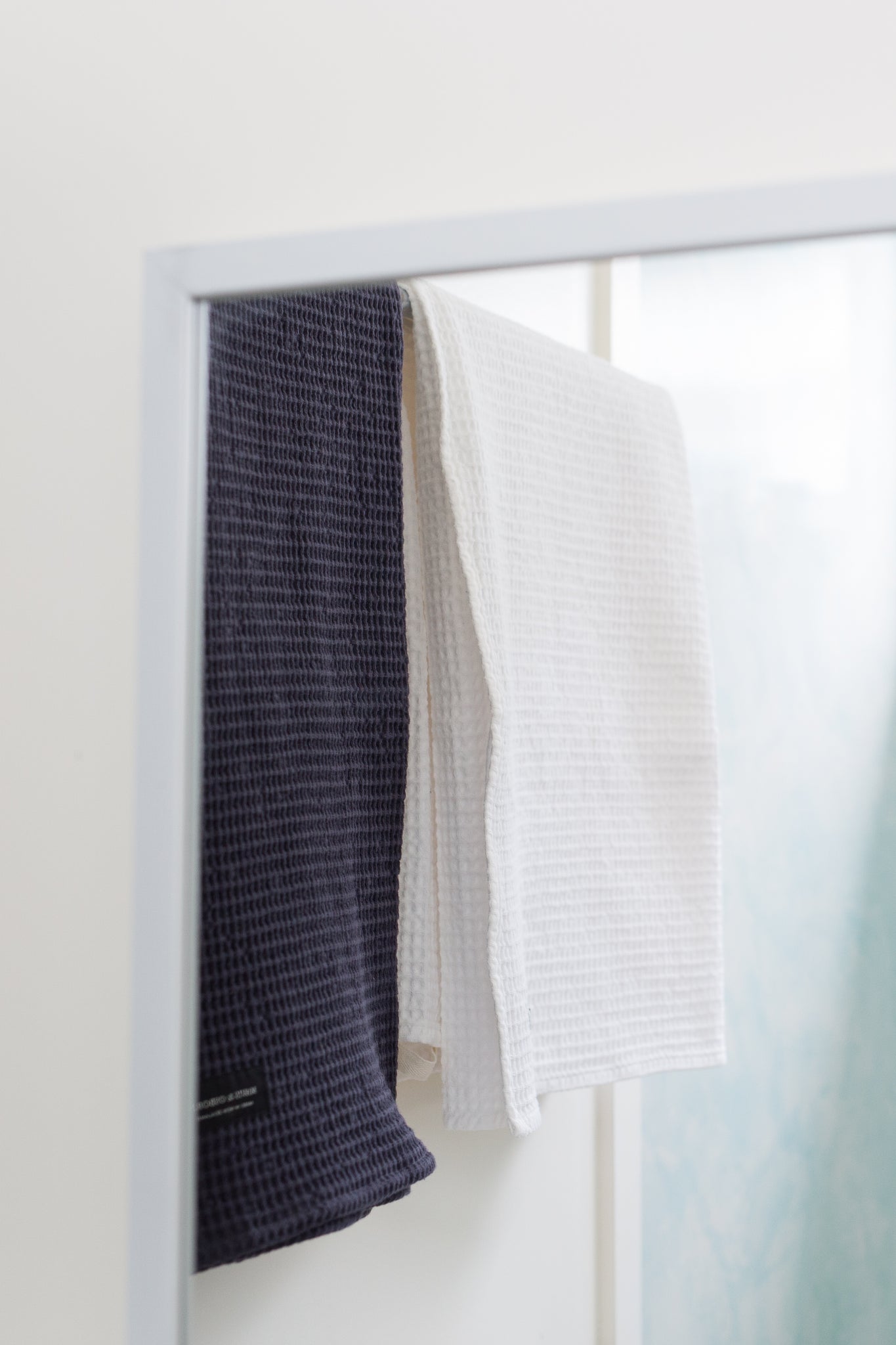 White Cotton Waffle Towels