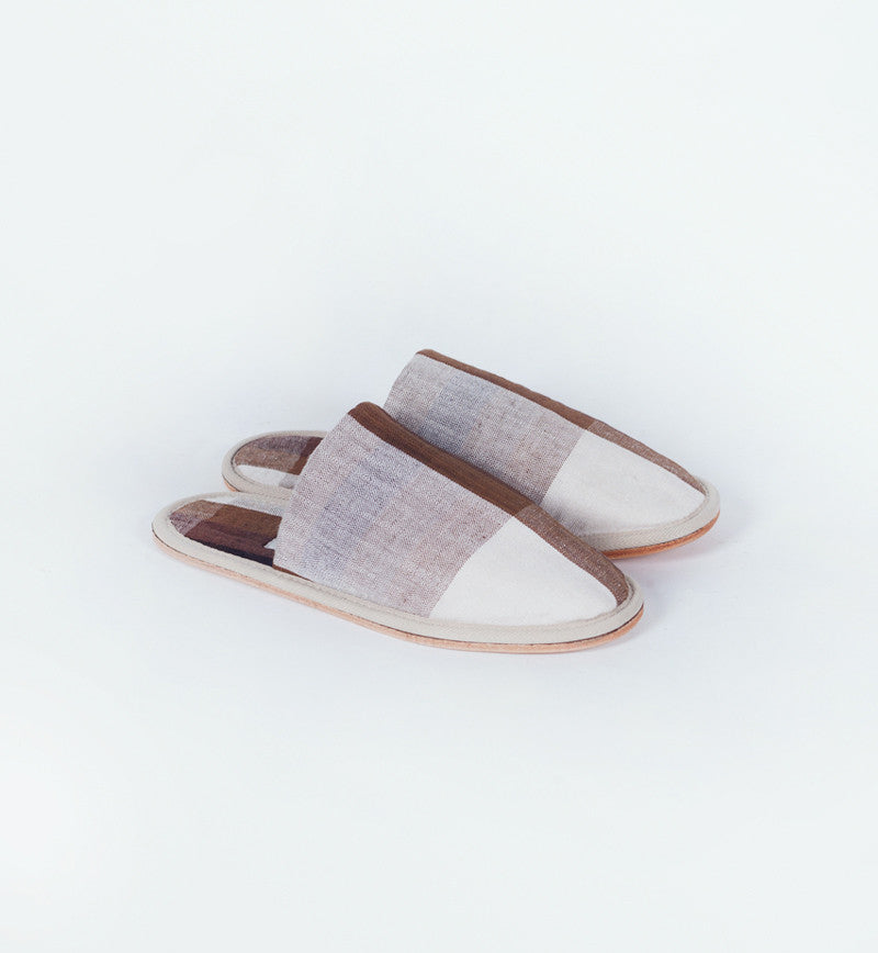 Chestnut Plaid House Shoes