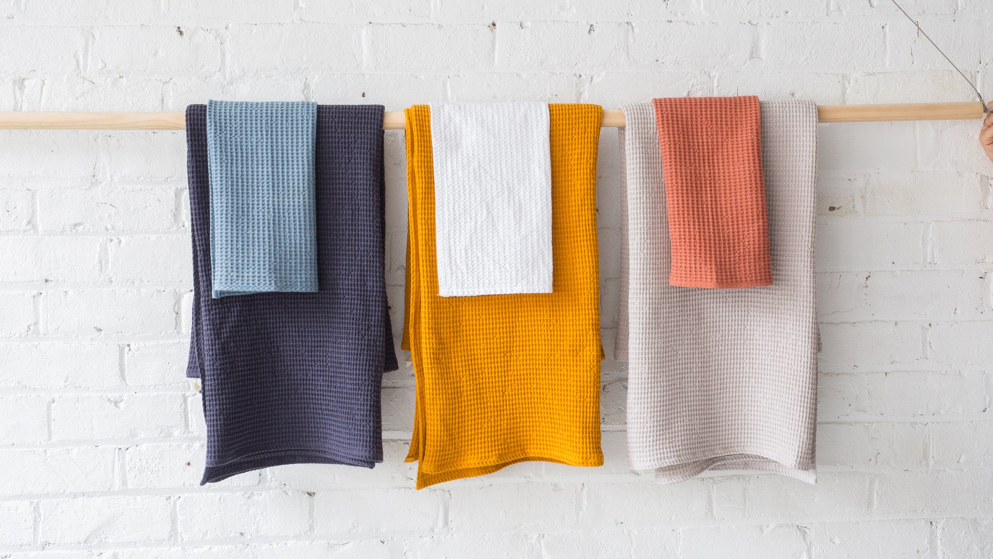 Tumeric Cotton Waffle Towels