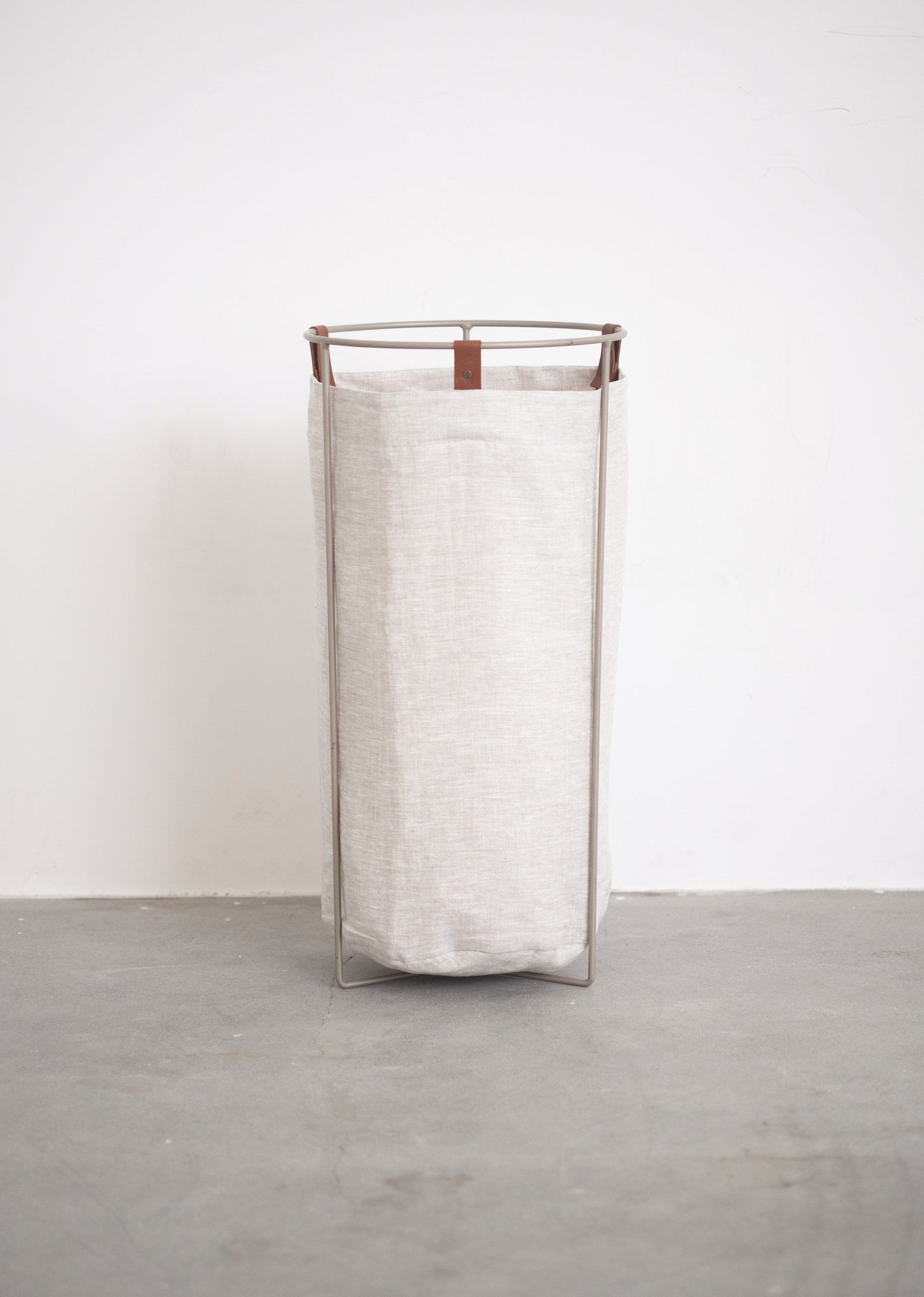 Oatmeal Linen Laundry Basket